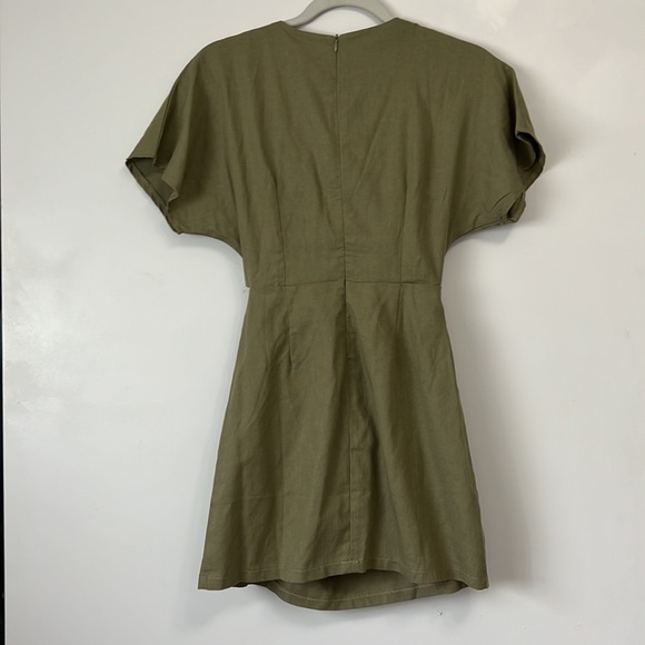 Princess Polly khaki linen dress - Picture 5 of 5